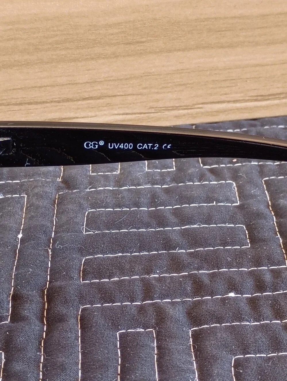 Men's Shield Sunglasses with Black Lenses and Gold Brow Bar